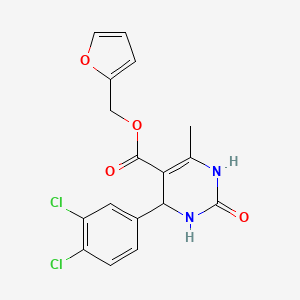 2-furylmethyl 4-(3,4-dichlorophenyl)-6-methyl-2-oxo-1,2,3,4-tetrahydro-5-pyrimidinecarboxylate