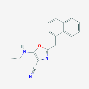 5-(Ethylamino)-2-(naphthalen-1-ylmethyl)-1,3-oxazole-4-carbonitrile