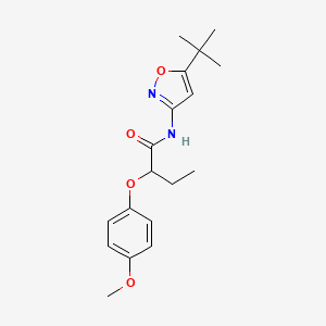 molecular formula C18H24N2O4 B4936091 N-(5-tert-butyl-3-isoxazolyl)-2-(4-methoxyphenoxy)butanamide 