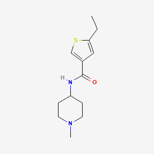 molecular formula C13H20N2OS B4936115 5-ethyl-N-(1-methyl-4-piperidinyl)-3-thiophenecarboxamide 