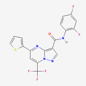 molecular formula C18H9F5N4OS B4936119 N-(2,4-difluorophenyl)-5-(2-thienyl)-7-(trifluoromethyl)pyrazolo[1,5-a]pyrimidine-3-carboxamide 