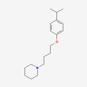 molecular formula C18H29NO B4936138 1-[4-(4-isopropylphenoxy)butyl]piperidine 