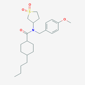 molecular formula C23H35NO4S B493614 4-butyl-N-(1,1-dioxidotetrahydro-3-thienyl)-N-(4-methoxybenzyl)cyclohexanecarboxamide CAS No. 956405-70-2
