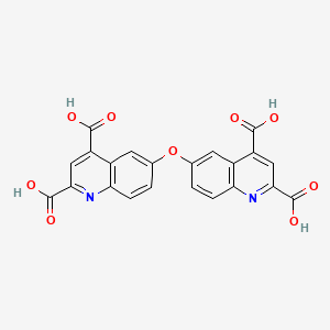 molecular formula C22H12N2O9 B4936169 6,6'-oxydi(2,4-quinolinedicarboxylic acid) 