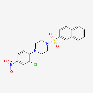 molecular formula C20H18ClN3O4S B4936196 1-(2-chloro-4-nitrophenyl)-4-(2-naphthylsulfonyl)piperazine 