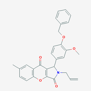 molecular formula C29H25NO5 B493620 2-Allyl-1-[4-(benzyloxy)-3-methoxyphenyl]-7-methyl-1,2-dihydrochromeno[2,3-c]pyrrole-3,9-dione 