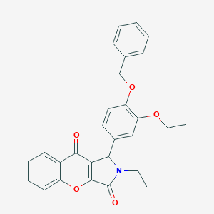 molecular formula C29H25NO5 B493622 1-(3-ethoxy-4-phenylmethoxyphenyl)-2-prop-2-enyl-1H-chromeno[2,3-c]pyrrole-3,9-dione CAS No. 714261-30-0