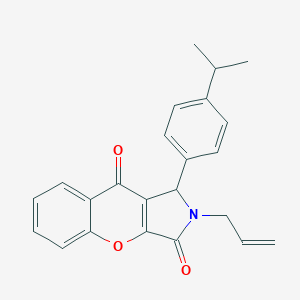 molecular formula C23H21NO3 B493623 2-Allyl-1-(4-isopropylphenyl)-1,2-dihydrochromeno[2,3-c]pyrrole-3,9-dione 