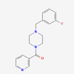 molecular formula C17H18FN3O B4936233 1-(3-fluorobenzyl)-4-(3-pyridinylcarbonyl)piperazine 