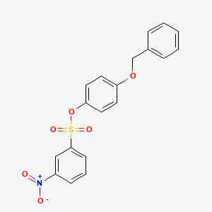 molecular formula C19H15NO6S B4936275 4-(benzyloxy)phenyl 3-nitrobenzenesulfonate 