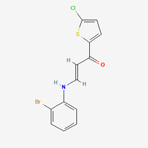 molecular formula C13H9BrClNOS B4936279 3-[(2-bromophenyl)amino]-1-(5-chloro-2-thienyl)-2-propen-1-one 