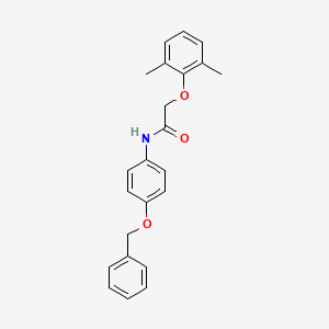 molecular formula C23H23NO3 B4936289 N-[4-(benzyloxy)phenyl]-2-(2,6-dimethylphenoxy)acetamide 