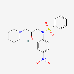 N-[2-hydroxy-3-(1-piperidinyl)propyl]-N-(4-nitrophenyl)benzenesulfonamide