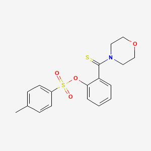 molecular formula C18H19NO4S2 B4936308 2-(4-morpholinylcarbonothioyl)phenyl 4-methylbenzenesulfonate 