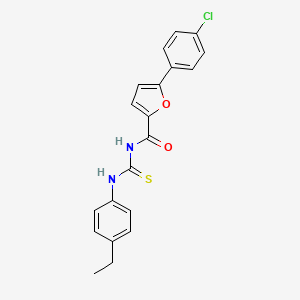 molecular formula C20H17ClN2O2S B4936316 5-(4-chlorophenyl)-N-{[(4-ethylphenyl)amino]carbonothioyl}-2-furamide 