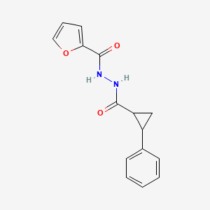 molecular formula C15H14N2O3 B4936317 N'-[(2-phenylcyclopropyl)carbonyl]-2-furohydrazide 