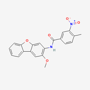 molecular formula C21H16N2O5 B4936370 N-(2-methoxydibenzo[b,d]furan-3-yl)-4-methyl-3-nitrobenzamide 