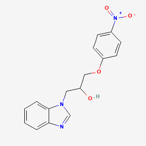 molecular formula C16H15N3O4 B4936379 1-(1H-benzimidazol-1-yl)-3-(4-nitrophenoxy)-2-propanol 
