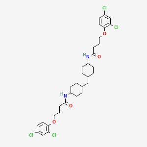 molecular formula C33H42Cl4N2O4 B4936393 N,N'-(methylenedi-4,1-cyclohexanediyl)bis[4-(2,4-dichlorophenoxy)butanamide] 