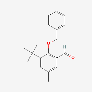 molecular formula C19H22O2 B4936397 2-(benzyloxy)-3-tert-butyl-5-methylbenzaldehyde 