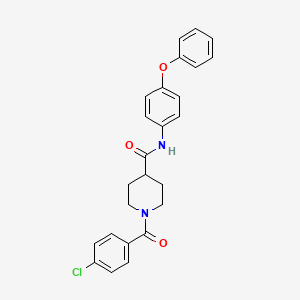 molecular formula C25H23ClN2O3 B4936408 1-(4-chlorobenzoyl)-N-(4-phenoxyphenyl)-4-piperidinecarboxamide 