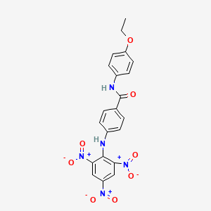 molecular formula C21H17N5O8 B4936416 N-(4-ethoxyphenyl)-4-[(2,4,6-trinitrophenyl)amino]benzamide 
