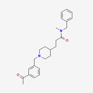molecular formula C25H32N2O2 B4936430 3-[1-(3-acetylbenzyl)-4-piperidinyl]-N-benzyl-N-methylpropanamide 