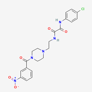 molecular formula C21H22ClN5O5 B4936445 N-(4-chlorophenyl)-N'-{2-[4-(3-nitrobenzoyl)-1-piperazinyl]ethyl}ethanediamide 