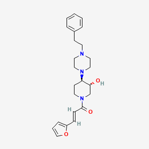 molecular formula C24H31N3O3 B4936461 (3R*,4R*)-1-[(2E)-3-(2-furyl)-2-propenoyl]-4-[4-(2-phenylethyl)-1-piperazinyl]-3-piperidinol 