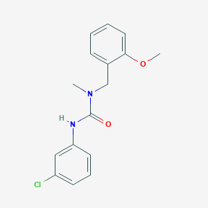 molecular formula C16H17ClN2O2 B4936462 N'-(3-chlorophenyl)-N-(2-methoxybenzyl)-N-methylurea 