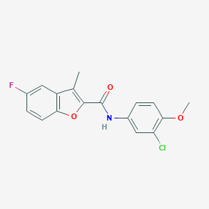 N-(3-chloro-4-methoxyphenyl)-5-fluoro-3-methyl-1-benzofuran-2-carboxamide