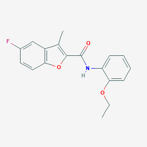 molecular formula C18H16FNO3 B493648 N-(2-ethoxyphenyl)-5-fluoro-3-methyl-1-benzofuran-2-carboxamide CAS No. 724741-80-4