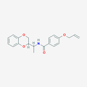 molecular formula C20H21NO4 B4936497 4-(allyloxy)-N-[1-(2,3-dihydro-1,4-benzodioxin-2-yl)ethyl]benzamide 