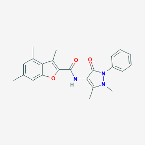 N-(1,5-dimethyl-3-oxo-2-phenyl-2,3-dihydro-1H-pyrazol-4-yl)-3,4,6-trimethyl-1-benzofuran-2-carboxamide