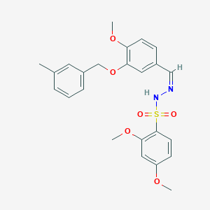 molecular formula C24H26N2O6S B4936513 2,4-dimethoxy-N'-{4-methoxy-3-[(3-methylbenzyl)oxy]benzylidene}benzenesulfonohydrazide 