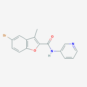 molecular formula C15H11BrN2O2 B493653 5-bromo-3-methyl-N-(3-pyridinyl)-1-benzofuran-2-carboxamide CAS No. 724742-02-3