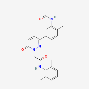 molecular formula C23H24N4O3 B4936579 2-[3-[3-(acetylamino)-4-methylphenyl]-6-oxo-1(6H)-pyridazinyl]-N-(2,6-dimethylphenyl)acetamide 