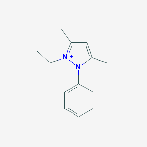molecular formula C13H17N2+ B493662 1-ethyl-3,5-dimethyl-2-phenyl-1H-pyrazol-2-ium 