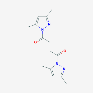 molecular formula C14H18N4O2 B493663 1,4-bis(3,5-dimethyl-1H-pyrazol-1-yl)butane-1,4-dione 