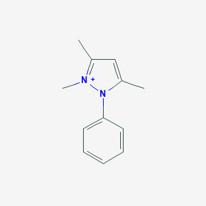 molecular formula C12H15N2+ B493666 2,3,5-trimethyl-1-phenyl-1H-pyrazol-2-ium 