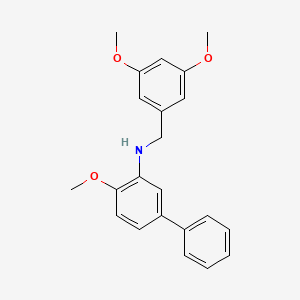 molecular formula C22H23NO3 B4936664 (3,5-dimethoxybenzyl)(4-methoxy-3-biphenylyl)amine 