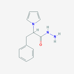 molecular formula C13H15N3O B493669 3-phenyl-2-(1H-pyrrol-1-yl)propanohydrazide 