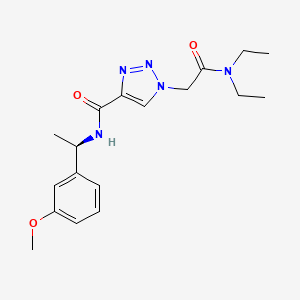molecular formula C18H25N5O3 B4936698 1-[2-(diethylamino)-2-oxoethyl]-N-[(1R)-1-(3-methoxyphenyl)ethyl]-1H-1,2,3-triazole-4-carboxamide 