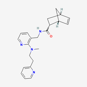 molecular formula C22H26N4O B4936714 (1R*,2R*,4R*)-N-[(2-{methyl[2-(2-pyridinyl)ethyl]amino}-3-pyridinyl)methyl]bicyclo[2.2.1]hept-5-ene-2-carboxamide 