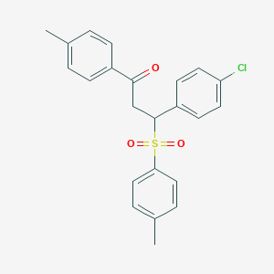 molecular formula C23H21ClO3S B4936715 3-(4-chlorophenyl)-1-(4-methylphenyl)-3-[(4-methylphenyl)sulfonyl]-1-propanone 