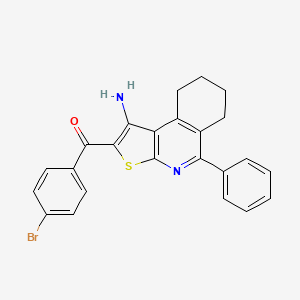 molecular formula C24H19BrN2OS B4936729 (1-amino-5-phenyl-6,7,8,9-tetrahydrothieno[2,3-c]isoquinolin-2-yl)(4-bromophenyl)methanone 