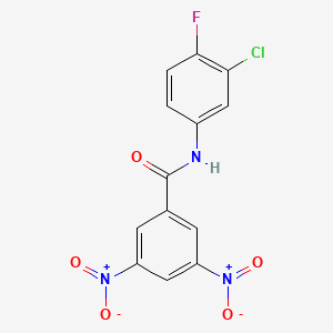 molecular formula C13H7ClFN3O5 B4936746 N-(3-chloro-4-fluorophenyl)-3,5-dinitrobenzamide 