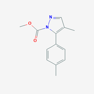 molecular formula C13H14N2O2 B493679 methyl 4-methyl-5-(4-methylphenyl)-1H-pyrazole-1-carboxylate 