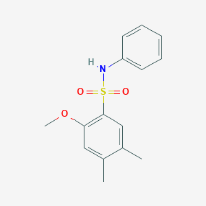 molecular formula C15H17NO3S B4936807 2-methoxy-4,5-dimethyl-N-phenylbenzenesulfonamide 