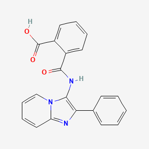 molecular formula C21H15N3O3 B4936820 2-{[(2-phenylimidazo[1,2-a]pyridin-3-yl)amino]carbonyl}benzoic acid 
